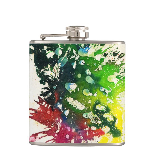 Polychromoptic #4 by Michael Moffa Hip Flask (Front)