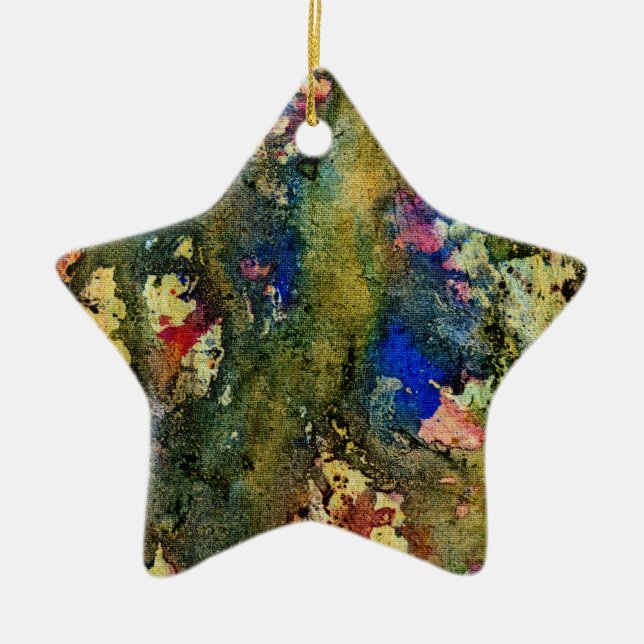 Polychromoptic #6 by Michael Moffa Ceramic Tree Decoration (Front)