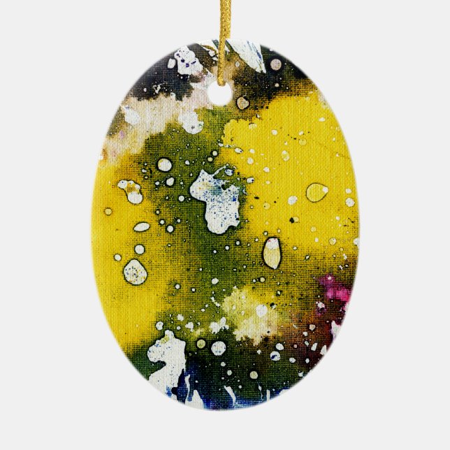 Polychromoptic #7 ceramic tree decoration (Front)