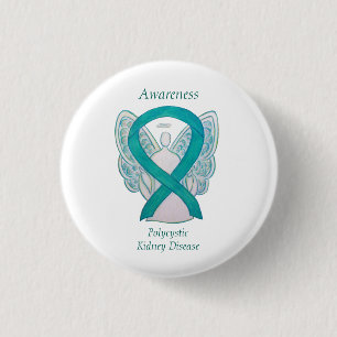 Polycystic Kidney Disease Awareness Angel Art Pins