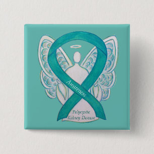 Polycystic Kidney Disease Awareness Angel Art Pins
