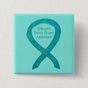 Polycystic Kidney Disease Awareness Custom Art Pin
