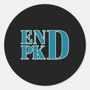 Polycystic Kidney Disease Awareness End Pkd Fight Classic Round Sticker