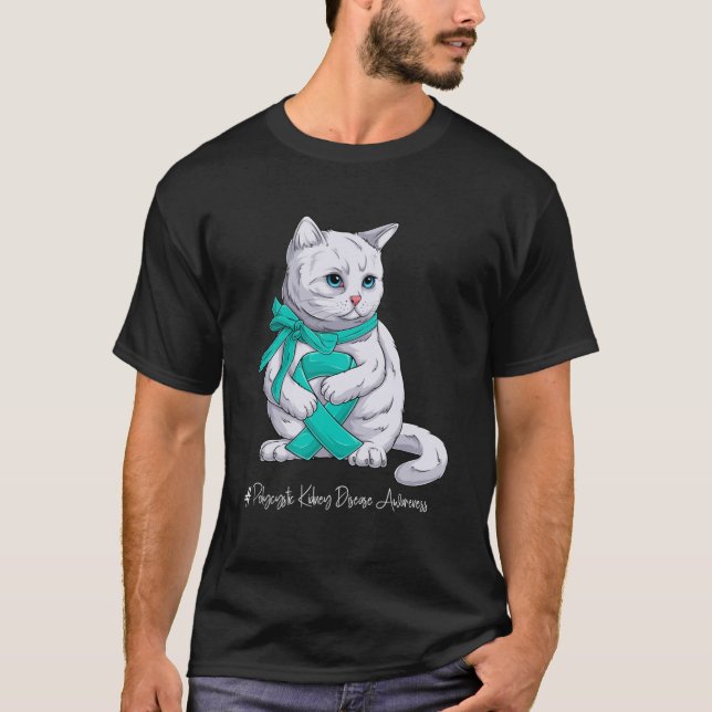 Polycystic Kidney Disease Awareness Month Teal Rib T-Shirt (Front)