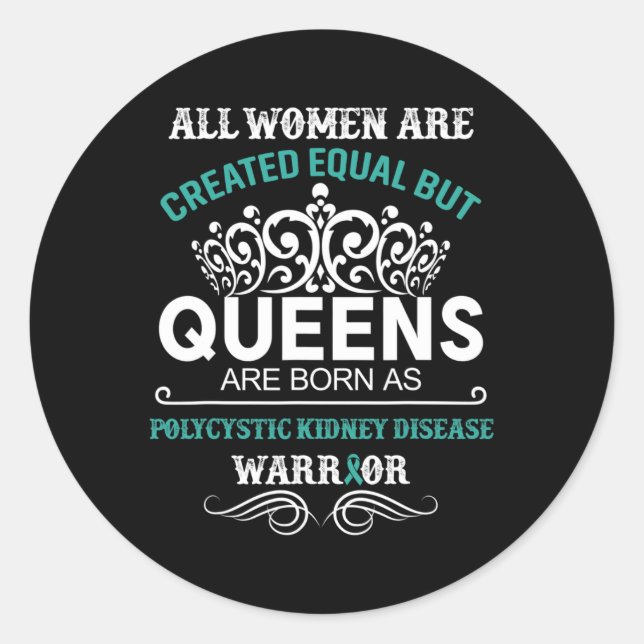 Polycystic Kidney Disease Awareness Ribbon  Classic Round Sticker (Front)