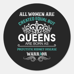 Polycystic Kidney Disease Awareness Ribbon Classic Round Sticker