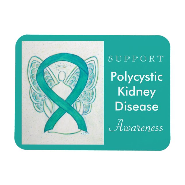 Polycystic Kidney Disease Awareness Ribbon Magnet (Horizontal)