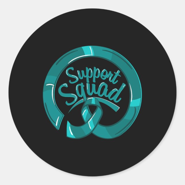 Polycystic Kidney Disease Awareness Support Squad  Classic Round Sticker (Front)