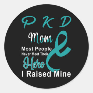 Polycystic Kidney Disease Pkd Awareness Mum Suppor Classic Round Sticker