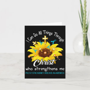 Polycystic Kidney Disease Warrior I Can Do All Card