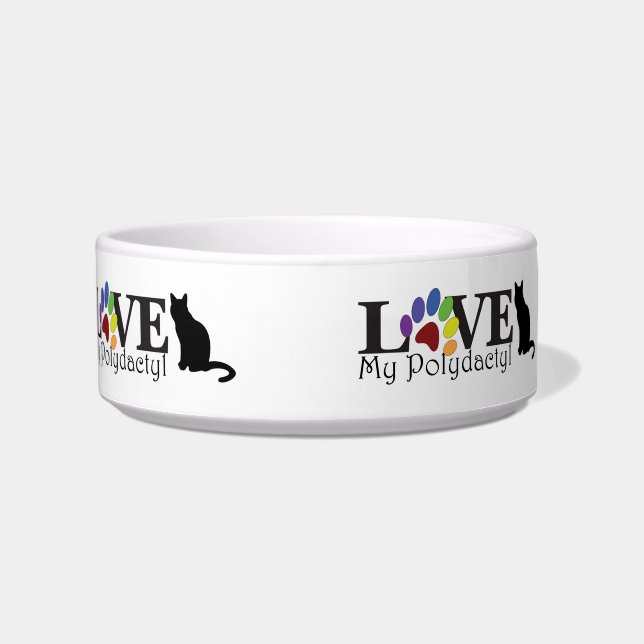 Polydactyl LOVE Pet Dish (Front)