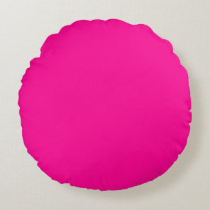 Polyester Round Throw Pillow (16"), Bright Pink