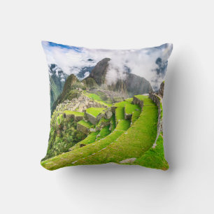 Polyester Throw Pillow, Machu Picchu, Cusco - Peru Cushion