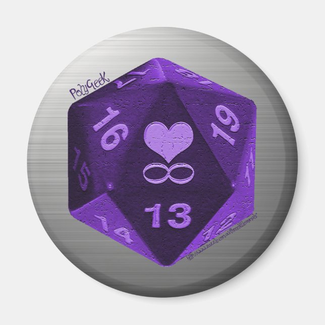 PolyGeek Magnet - Purple (Front)