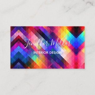 Polygon abstract colourful pattern                 business card