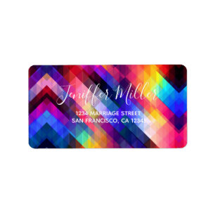 Polygon abstract colourful pattern                 label
