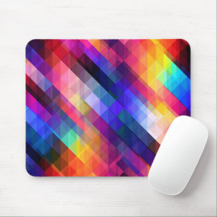 Polygon abstract colourful pattern mouse mat