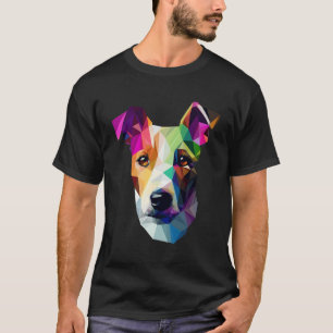 Polygon Abstract Geometric Jack Russell Poly Art T-Shirt