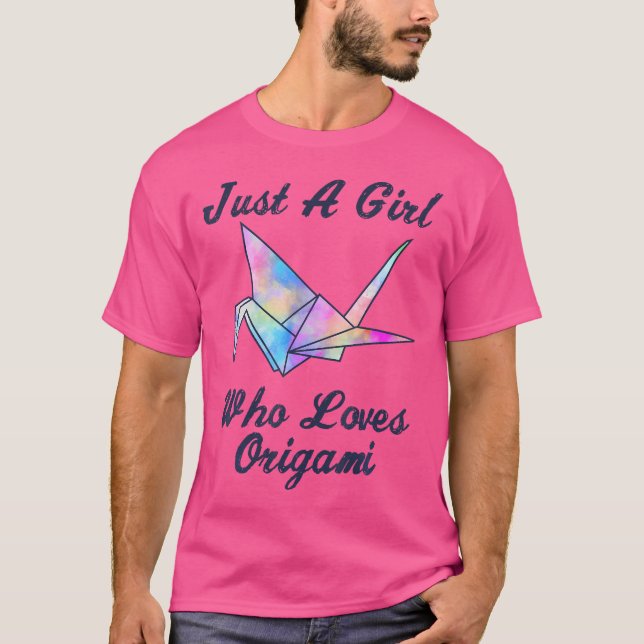 Polygon Animals Pleated Saying - Just A Girl Who L T-Shirt (Front)