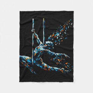 Polygon Art Aerial Silk Yoga Aerialist Acrotics Fleece Blanket