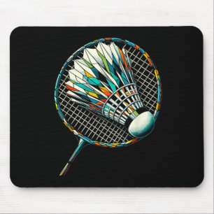 Polygon Art Badminton Player Shuttle Badmintoner Mouse Mat