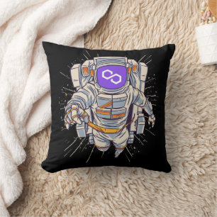 Polygon Astronaut - matic Crypto  Cushion