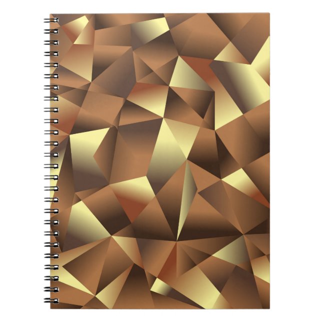 Polygon Background: Abstract Textured Art Notebook (Front)
