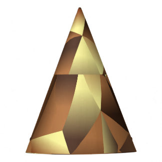 Polygon Background: Abstract Textured Art Party Hat