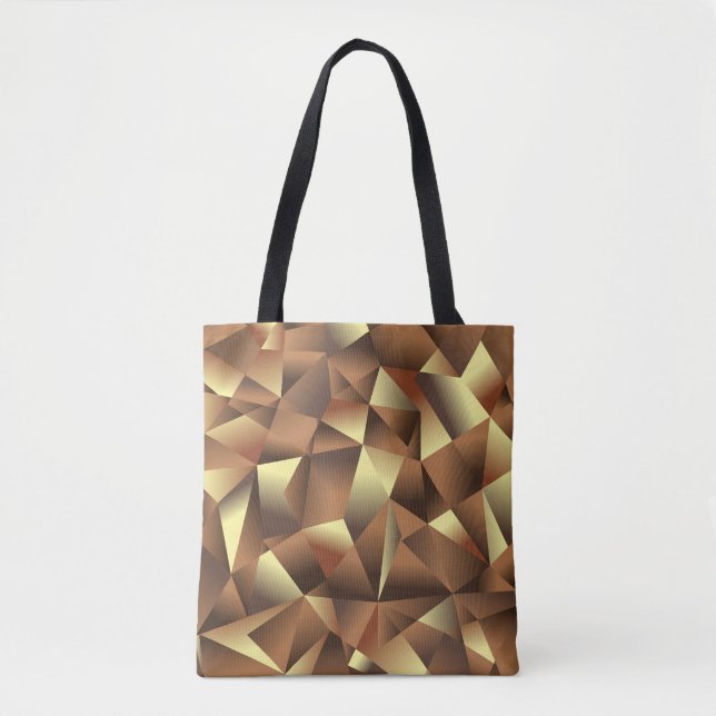 Polygon Background: Abstract Textured Art Tote Bag (Front)