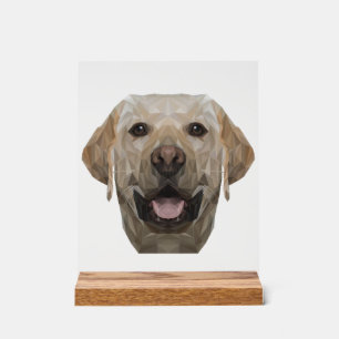 Polygon Dog Daddy Dog Mum Dogfather Labrador Acrylic Sign
