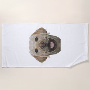 Polygon Dog Daddy Dog Mum Dogfather Labrador Beach Towel