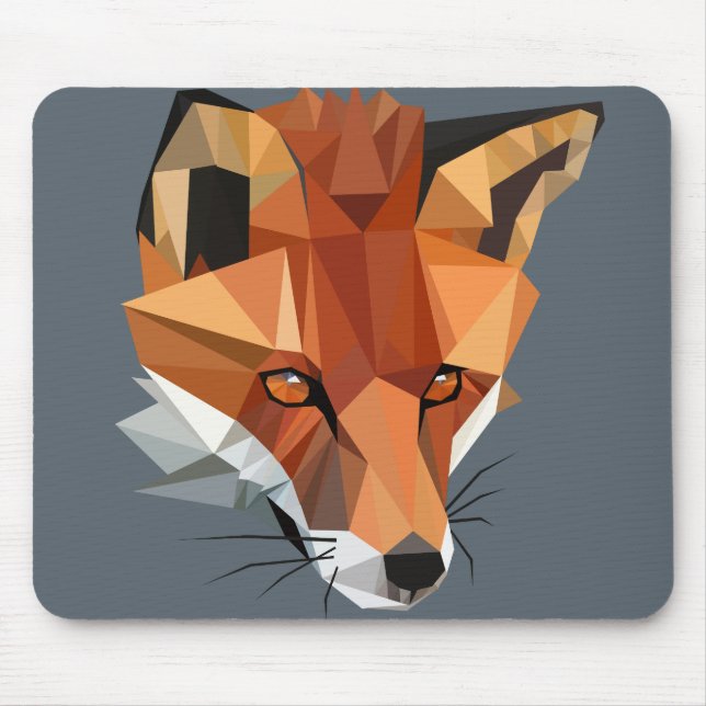 Polygon Fox Custom Mouse Mat (Front)