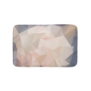 Polygon Geometric Abstract Bath Mat Grey Blush