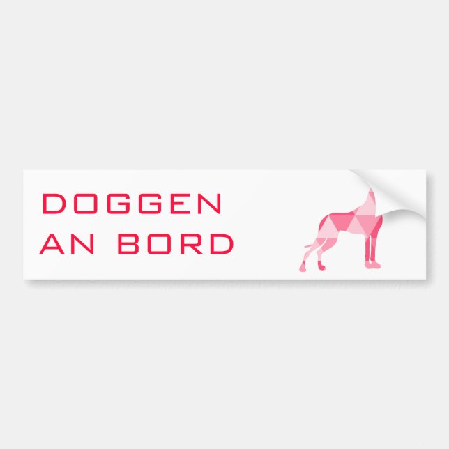 Polygon Great Dane Pink Bumper Sticker (Front)