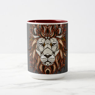 Polygon Lion   Colourful Drawing   Lion Coffee Mug