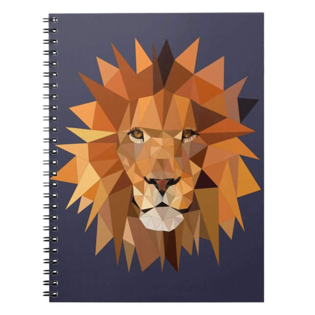 Polygon Lion Custom Notebook (Front)
