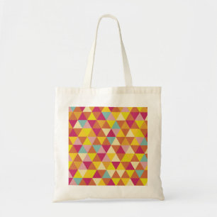 Polygon Multi colour Triangles in Geometrical Shap Tote Bag