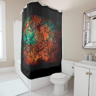 Polygon, painting shower curtain