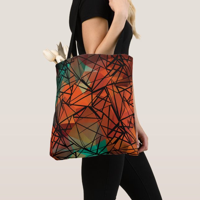 Polygon, painting tote bag (Close Up)