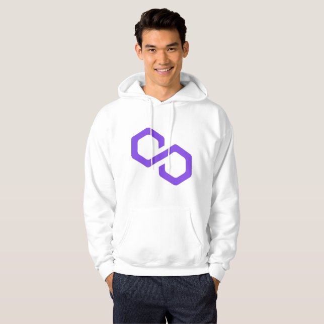 Polygon Purple Simple Men's Hoodie  (Front Full)