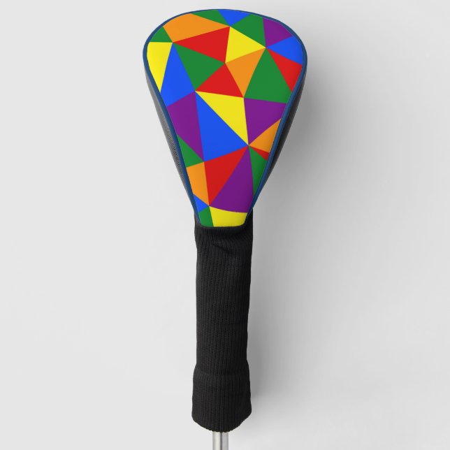 Polygon Rainbow Pattern Golf Head Cover (Front)
