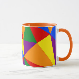 Polygon Rainbow Pattern Mug