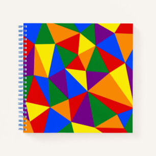 Polygon Rainbow Pattern Notebook