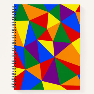 Polygon Rainbow Pattern Notebook