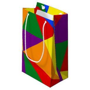 Polygon Rainbow Pattern Small Gift Bag