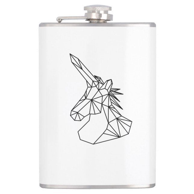 Polygon Unicorn Hip Flask (Front)