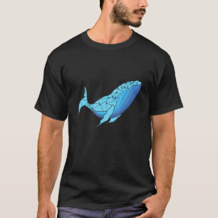 Polygon Whale Dolphin Triangle Art T-Shirt