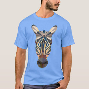 Polygon Zebra Donkey Horse Art Drawing Artist T-Sh T-Shirt