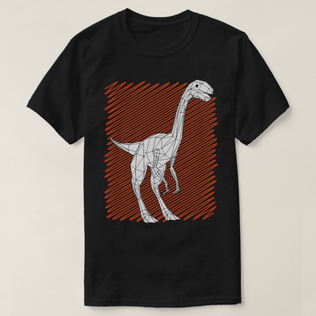 Polygonal Allosaurus lover Dinosaur art  T-Shirt (Design Front)