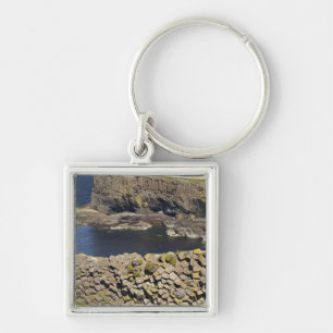 Polygonal basalt, Staffa, off Isle of Mull, Key Ring